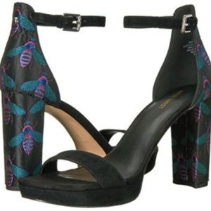 Nine West Chunk Heel with Metallic Bee Print